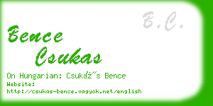 bence csukas business card